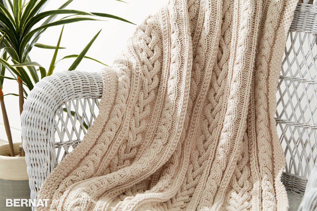 Free Braided Cable Knit Throw Pattern – Mary Maxim Ltd