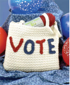 Free Vote Tote Bag Crochet Pattern