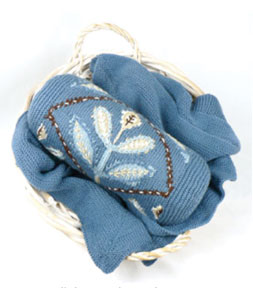 Free Embroidered Flower Neckroll Pillow Knit Pattern