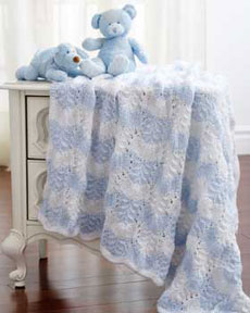 Free Feather & Fan Blanket Knit Pattern