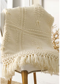 Free Aran Nosegay Throw Crochet Pattern