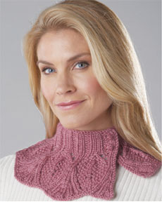 Free Scallop Edge Collar Knit Pattern
