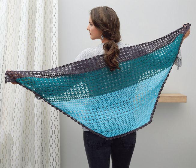 Modèle de châle à couleurs changeantes gratuit