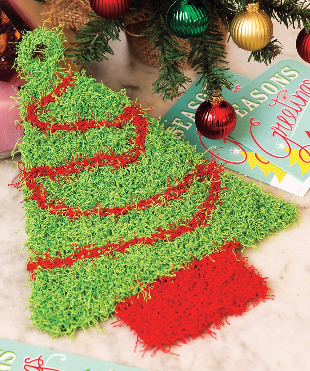 Free Christmas Tree Scrubby Pattern