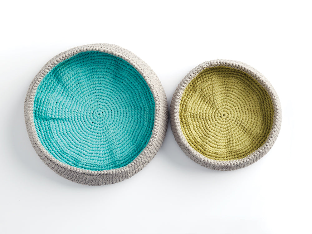 Modèle gratuit de paniers au crochet Color Pop