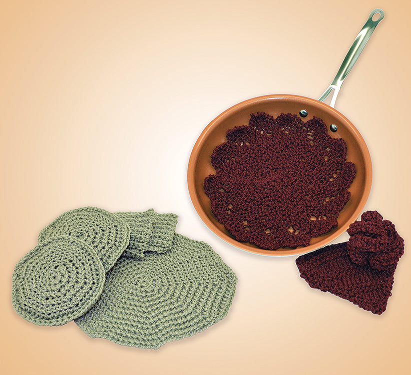 Free Scrubbies & Pot Protector Set Knit or Crochet Pattern