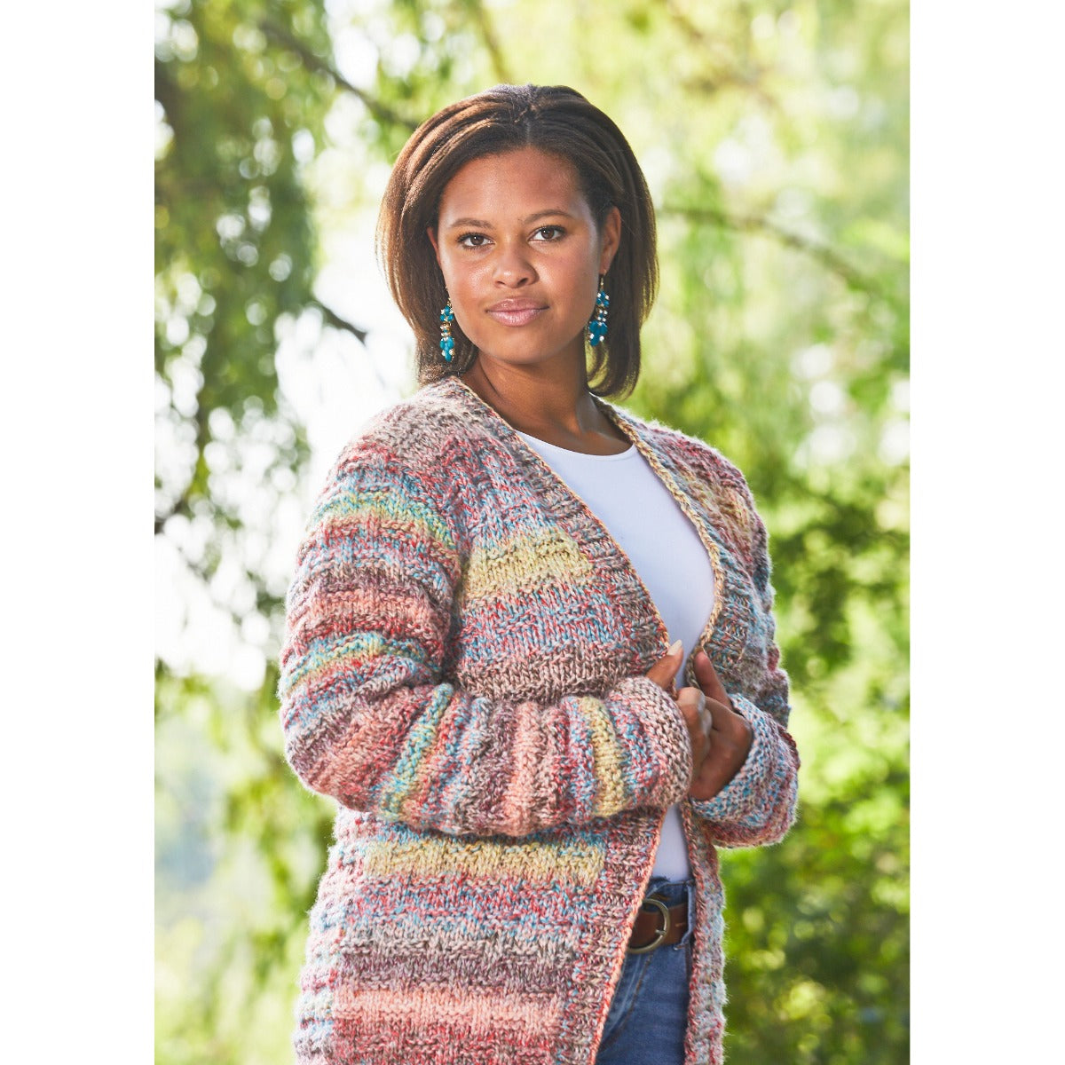 Veste en tissage jarretière