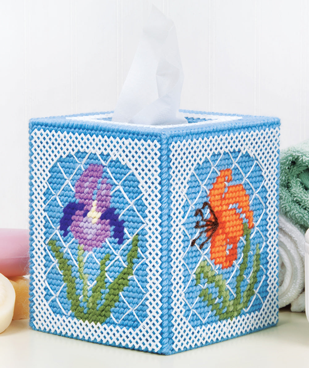 Floral Trellis Tissue Box Cover Pattern