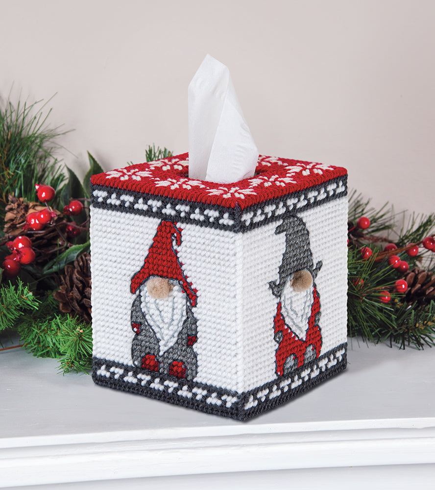 Kit de toile en plastique pour couvercle de boîte à mouchoirs Gnome