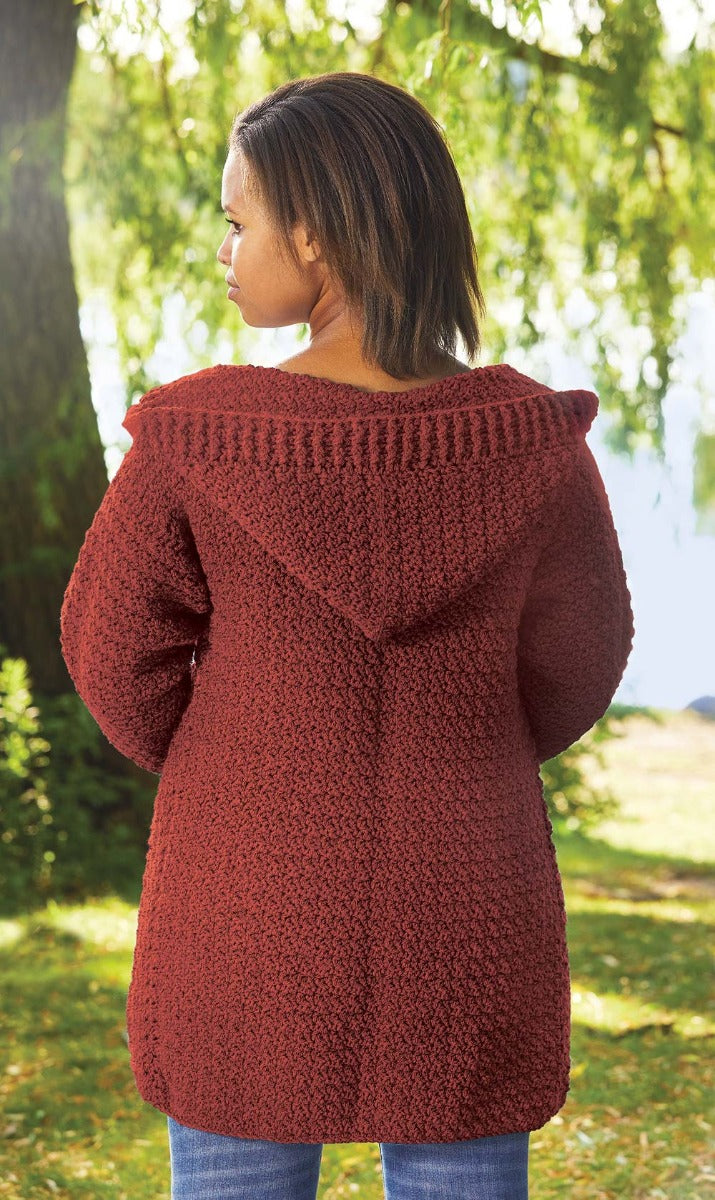 Hooded Crocheted Cardigan