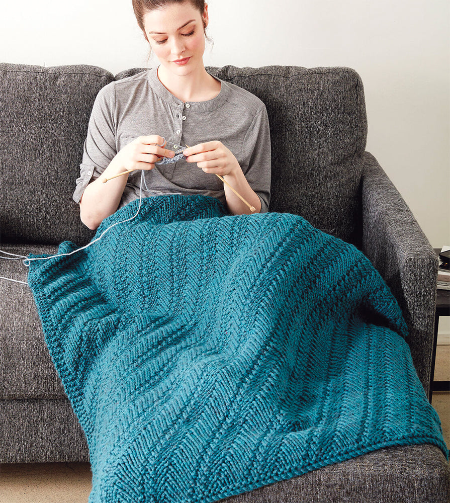 Reversible Knit Lap Blanket