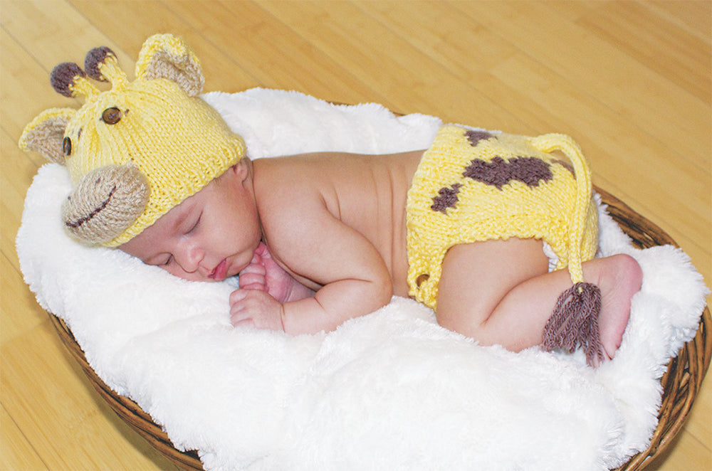 Modèle de chapeau et de couvre-couche girafe