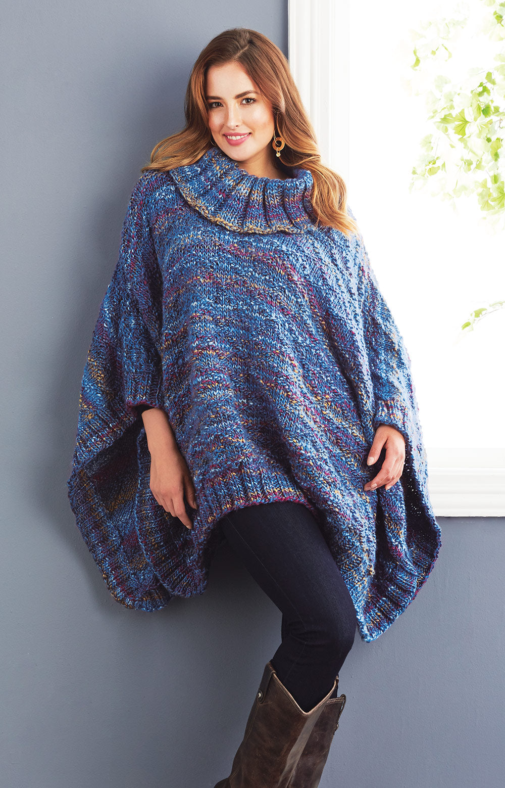 Free Textured Diamonds Poncho Pattern