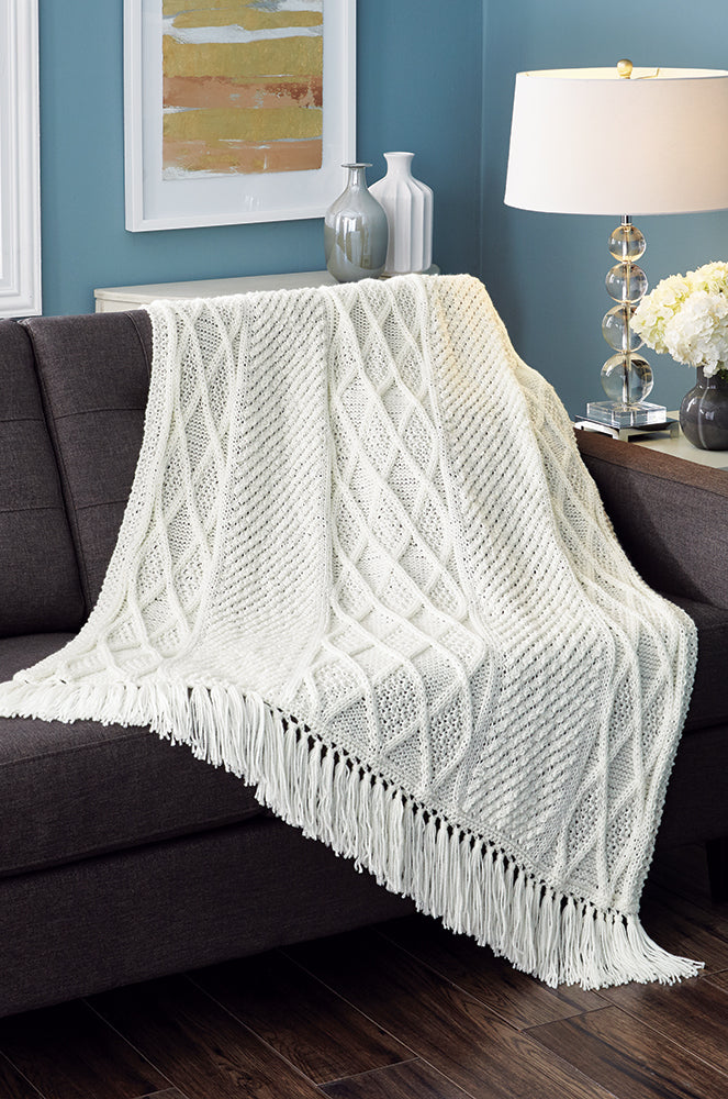 Moss Diamonds Afghan