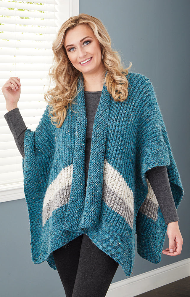 Striped Ruana Wrap