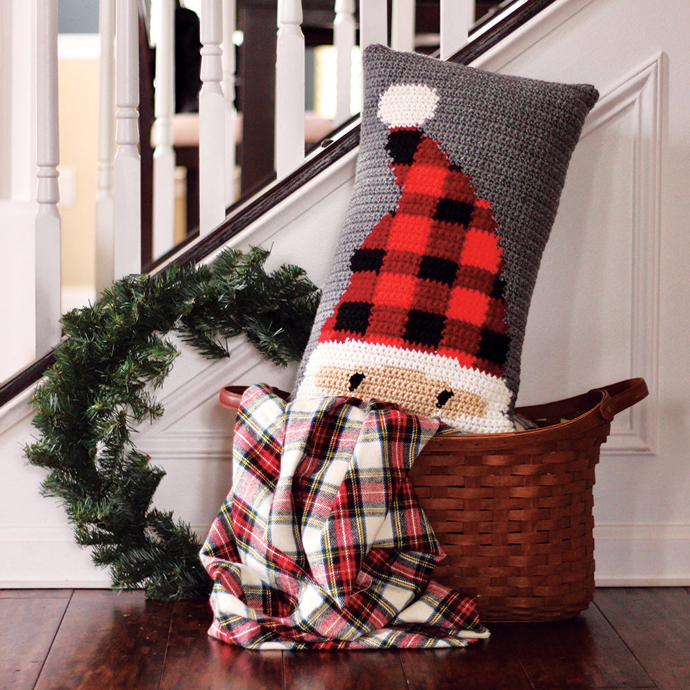 Peeking Santa Pillow