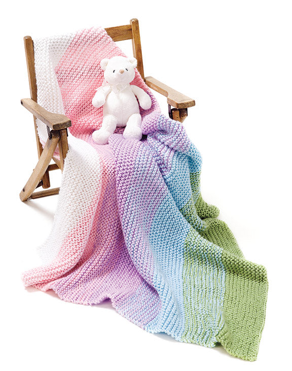 Couverture pour bébé avec jarretière dégradée