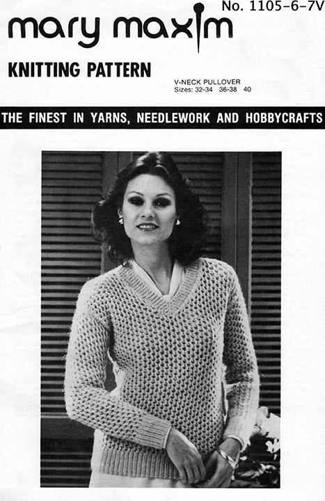 V-Neck Pullover Pattern