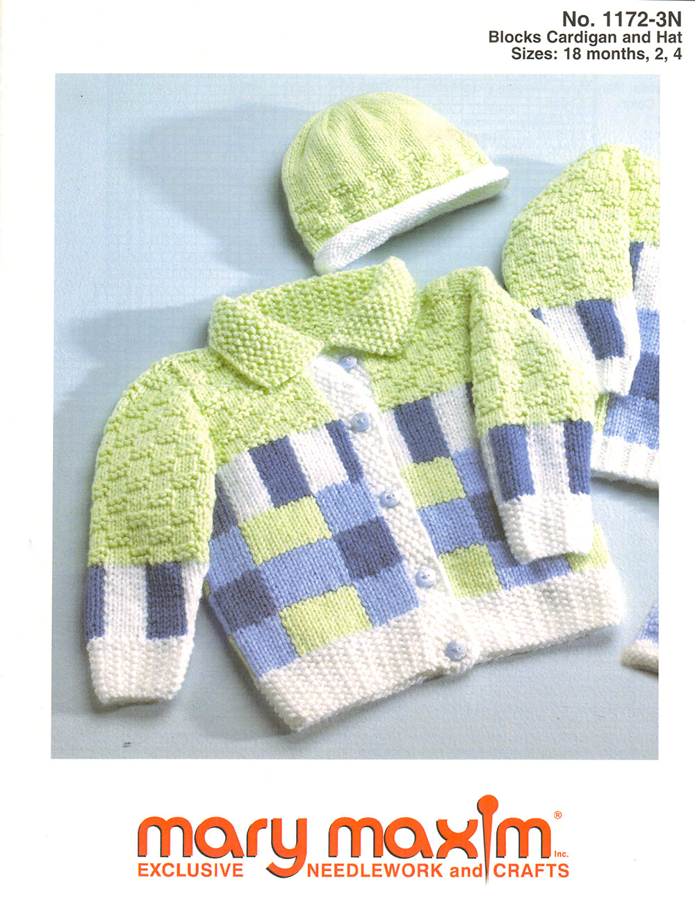 Blocs motif cardigan et chapeau