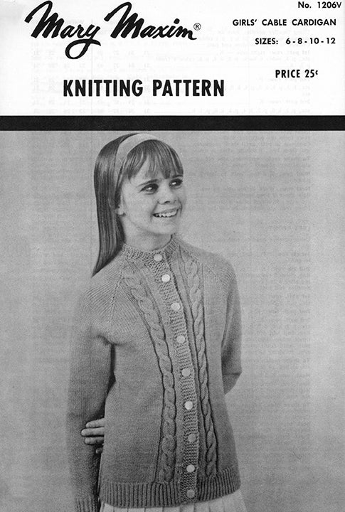 Girls' Cable Cardigan Pattern