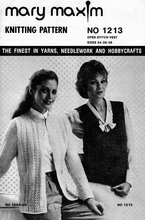 Open Stitch Vest Pattern