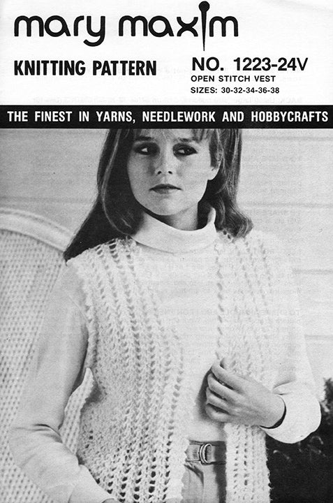 Modèle de gilet à point ouvert