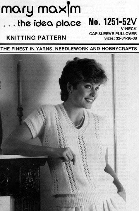 V-Neck Cap Sleeve Pullover Pattern