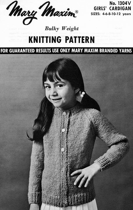 Girls' Round Neck Cardigan Pattern