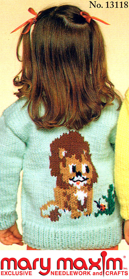 Modèle de cardigan lion