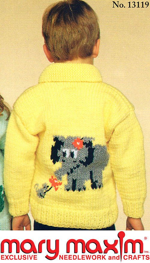 Modèle de cardigan éléphant