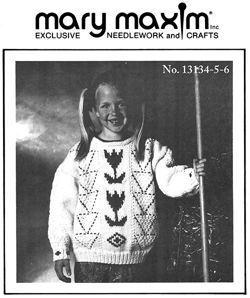 Modèle de pull design tulipe