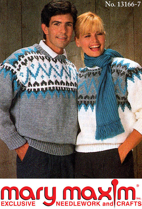 Modèle de pull à panneaux Fair Isle