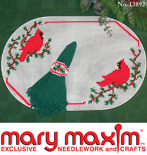 Cardinal Placemat and Napkin Ring Set Pattern