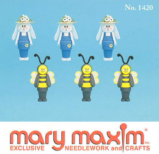 Flower Pot Bees Pattern