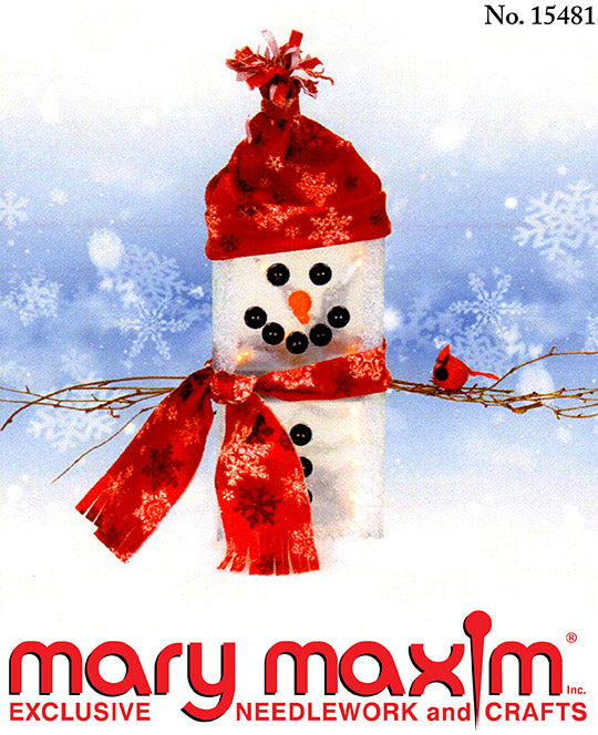 Glass Block Snowman Pattern