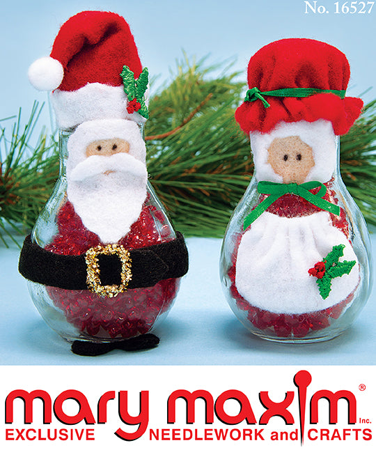 Light Bulb Mr. & Mrs. Claus Pattern