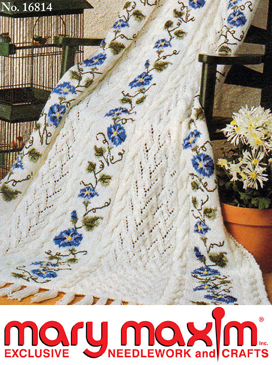 Modèle afghan câblé Morning Glory