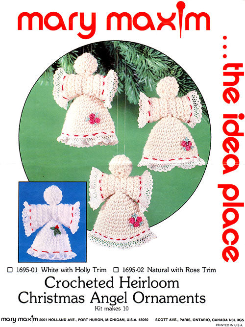 Crocheted Heirloom Christmas Angel Ornaments Pattern