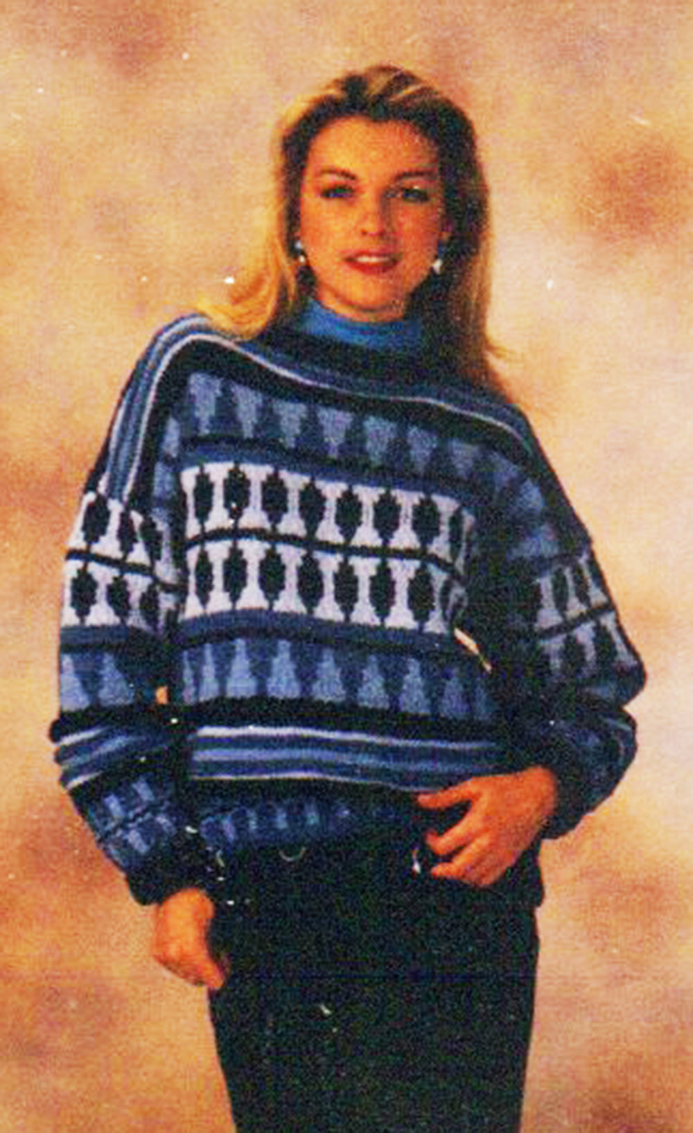 Denim Geometric Pullover Pattern