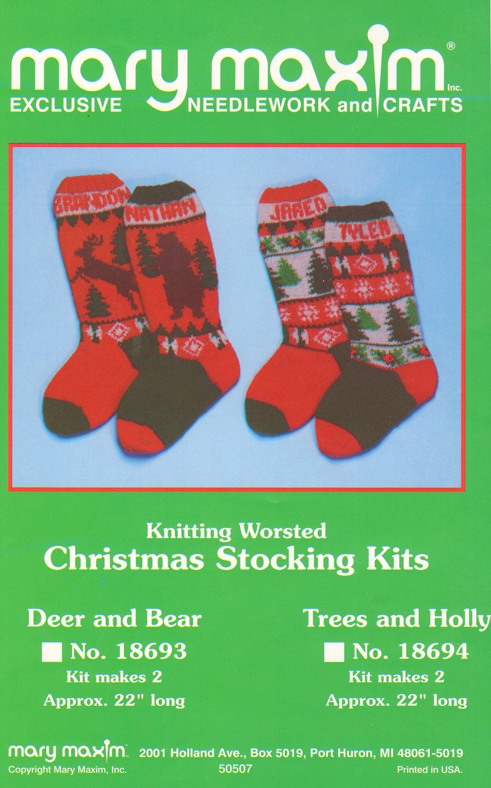 Trees And Holly Stockings Pattern