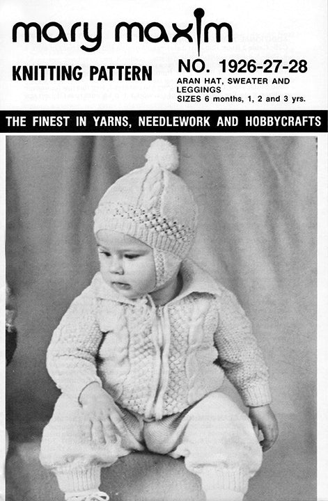 Modèle de chapeau, pull et leggings Aran