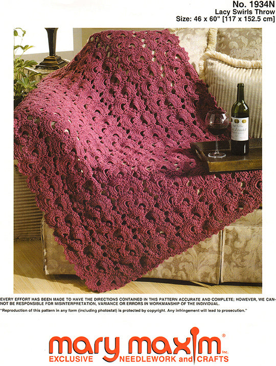 Lacy Swirls Throw Pattern