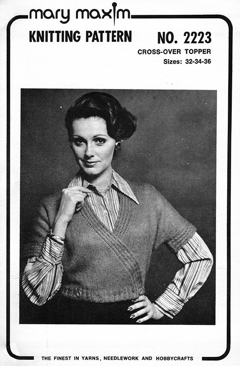Ladies' Cross-Over Topper Pattern