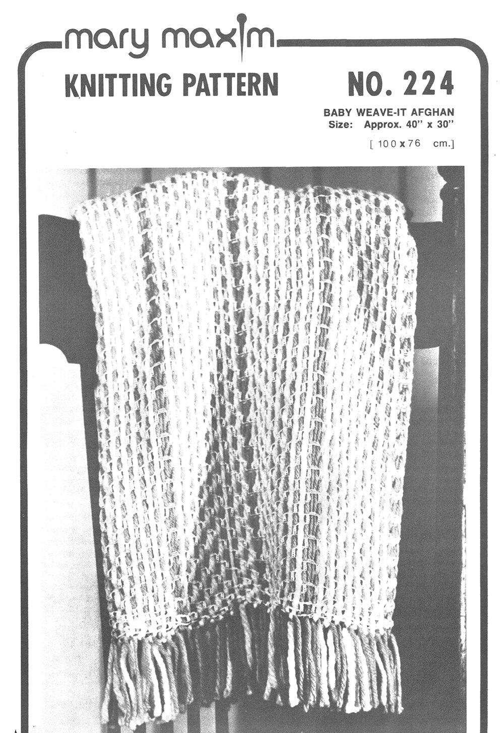 Modèle afghan Weave-It pour bébé