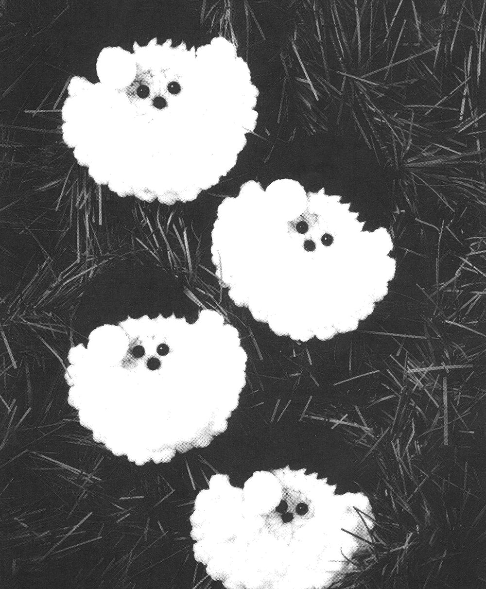 Crocheted Christmas Ornaments - Santa Faces Pattern