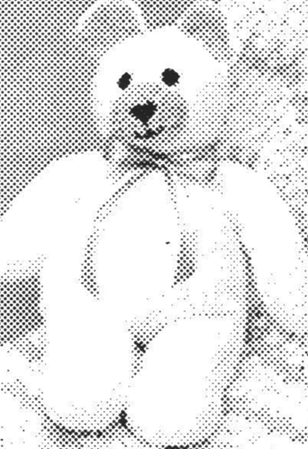 Modèle d'ours tricoté