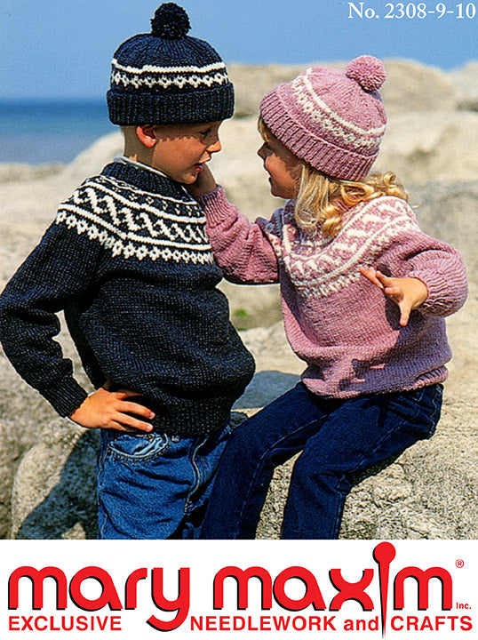 Kids Yoke Pullover and Hat Pattern – Mary Maxim Ltd