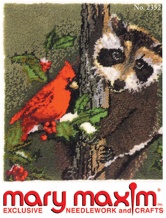 Raccoon Christmas Rug Pattern