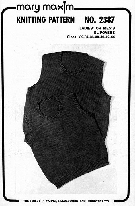 Modèle de slipovers pour dames ou hommes