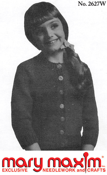 Charming Miss Youth Cardigan 8-12 Pattern